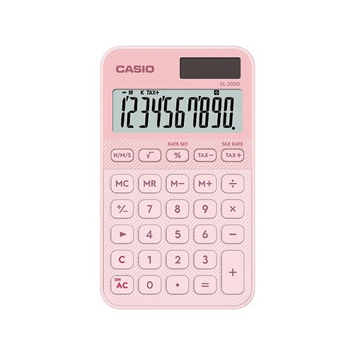 カシオ カラフル電卓 ノート型 ライトピンク