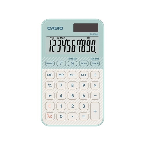 カシオ カラフル電卓 ノート型 ライトグリーン