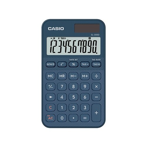 カシオ カラフル電卓 ノート型 ネイビー
