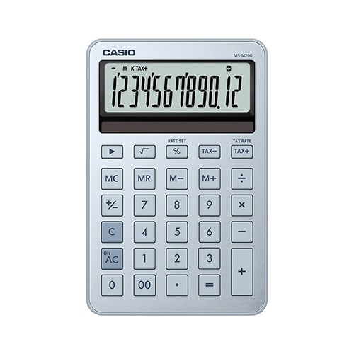 カシオ スタイリッシュ電卓 ミニジャスト ブルー