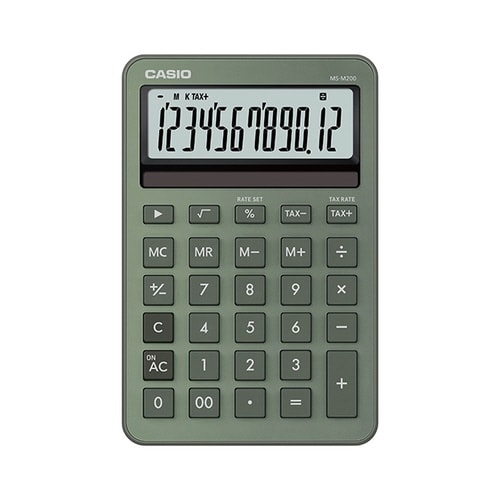 カシオ スタイリッシュ電卓 ミニジャスト グリーン