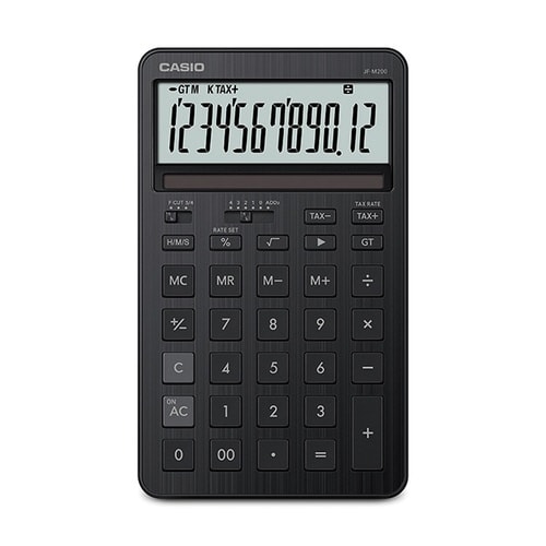 カシオ スタイリッシュ電卓 ジャスト型 ブラック