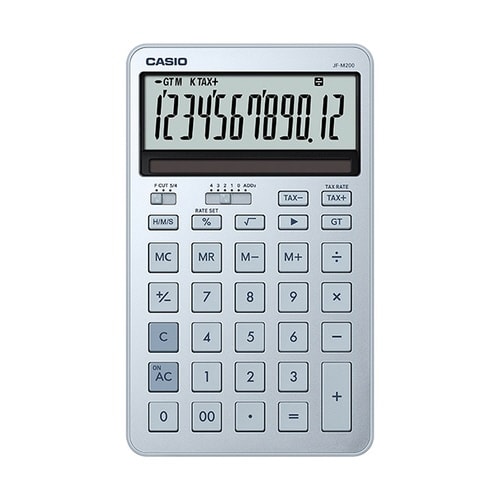 カシオ スタイリッシュ電卓 ジャスト型 ブルー