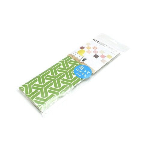 mtリメイクシートスクエア組亀甲・薄萌黄×20