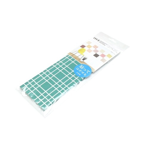 リメイクシートスクエア三枡格子・花緑青×20