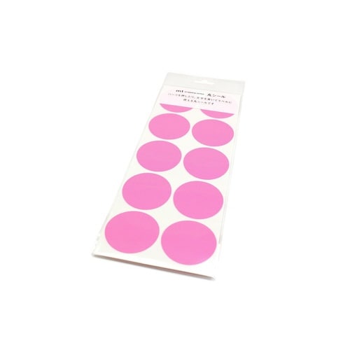 丸シールシート30ショッキングピンク×10