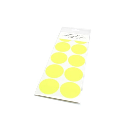 丸シールシート30ショッキングイエロー×10
