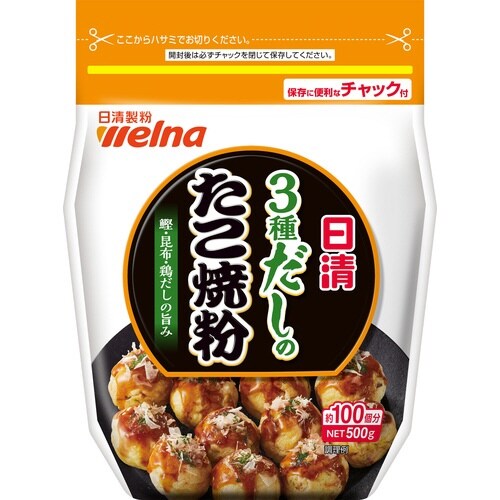 日清 3種だしのたこ焼粉500g×12