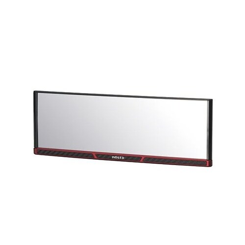 車用ルームミラー カーボン調 240 レッド