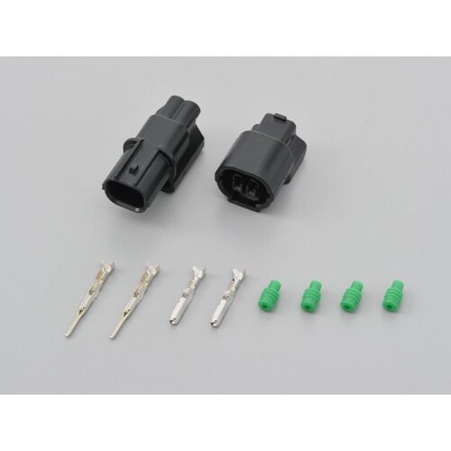 カワサキウインカーコネクターセット 2極 ブラック