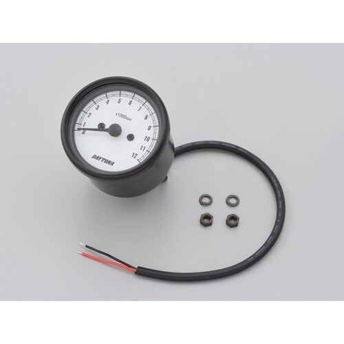 機械式タコメーター φ60 ホワイトLED照明 ブ