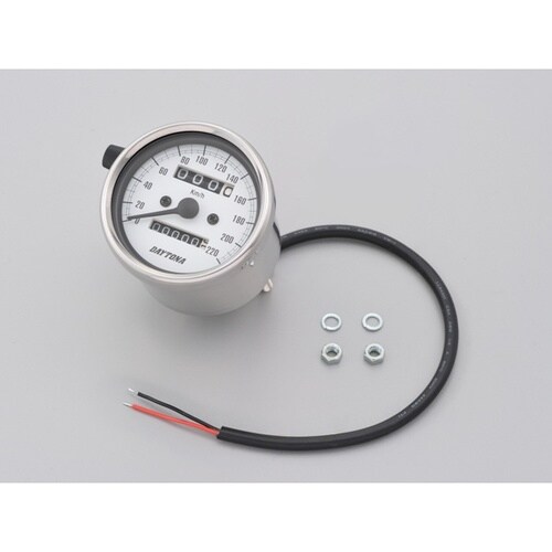 機械式スピードメーター φ60 ホワイトLED照明