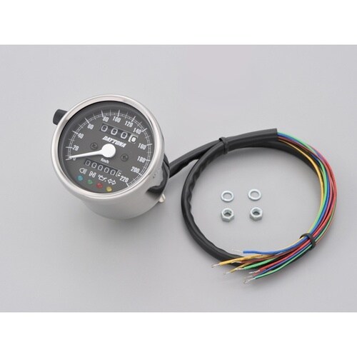 機械式スピードメーター φ60 ホワイトLED照明