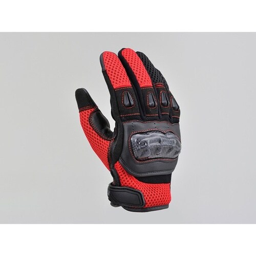 DG−003 カーボンメッシュグローブ レッド M