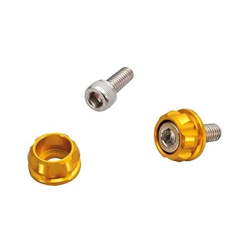 ナンバーホルダーセット M6 ゴールド