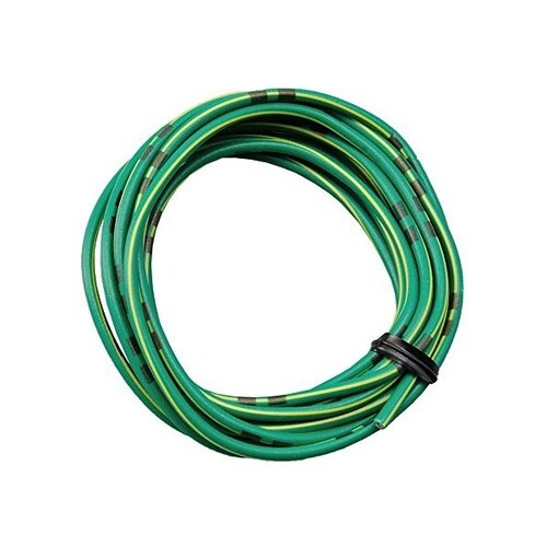 純正色ハーネス 緑/黄0.75F