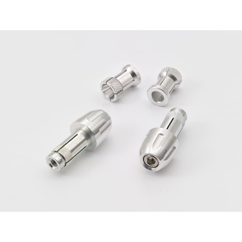 アルミビレットバーエンド スピンナータイプ シルバ