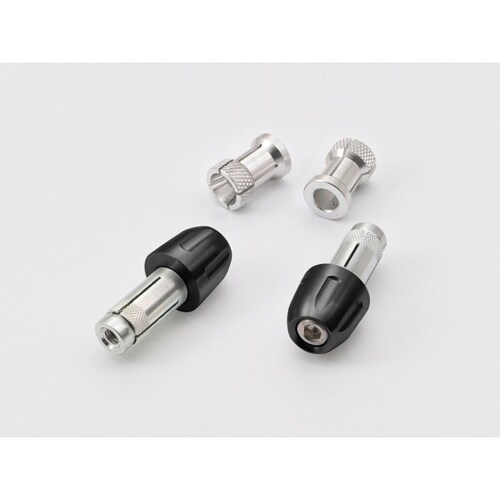 アルミビレットバーエンド スピンナータイプ ブラッ