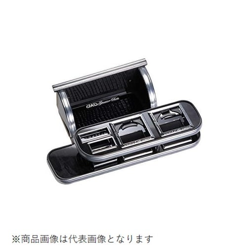 フロントテーブル スクエア レザーBK L350/