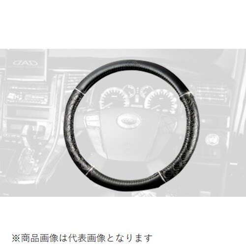 ステアリングカバー モノグラムレザー BK M