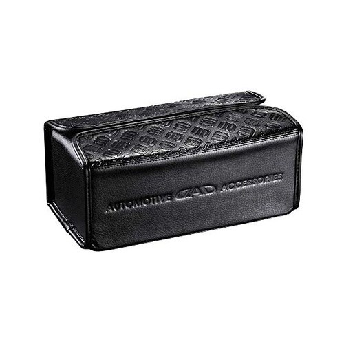 ティッシュケース モノグラムレザー ブラック ハイ