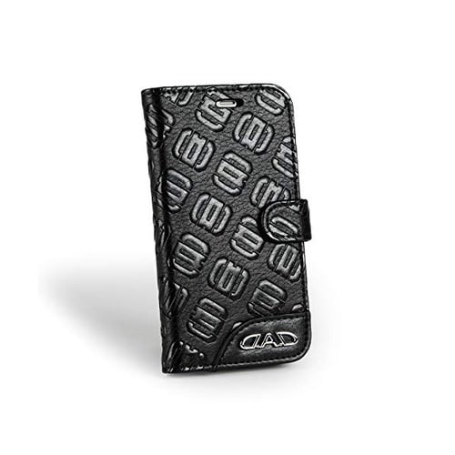 スマートフォンカバー モノグラムレザー ブラック