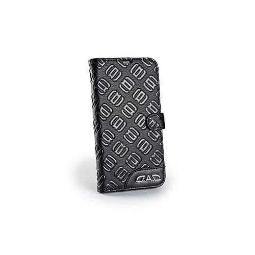 スマートフォンカバー モノグラムレザー ブラック