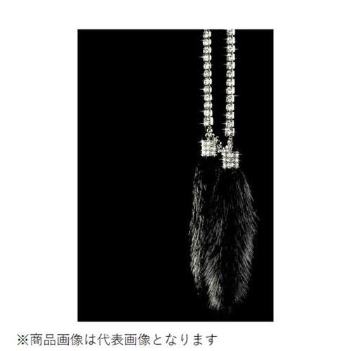 ミンク クリスタルチェーン BK/エメラルド