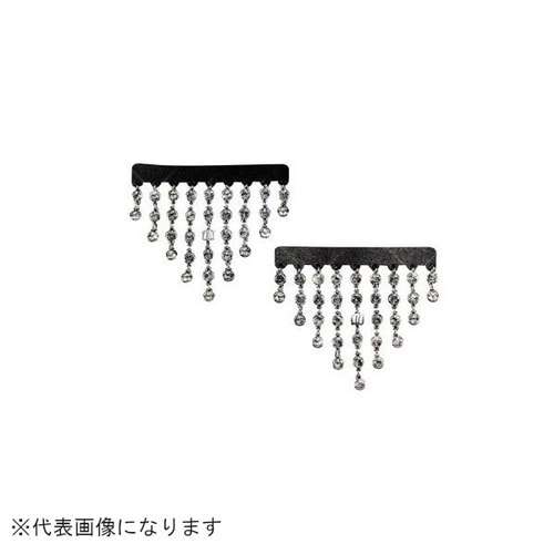 ミラークリスタルチェーン ワイド 2P シルバー/