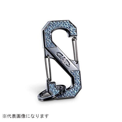 クリスタル S字カラビナフック シルバー/アクアマ