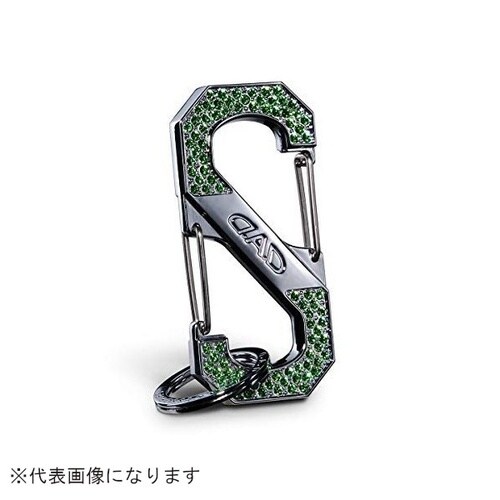 クリスタル S字カラビナフック シルバー/エメラル