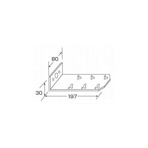 フラットマーカーランプ取付ステー L型 80×30
