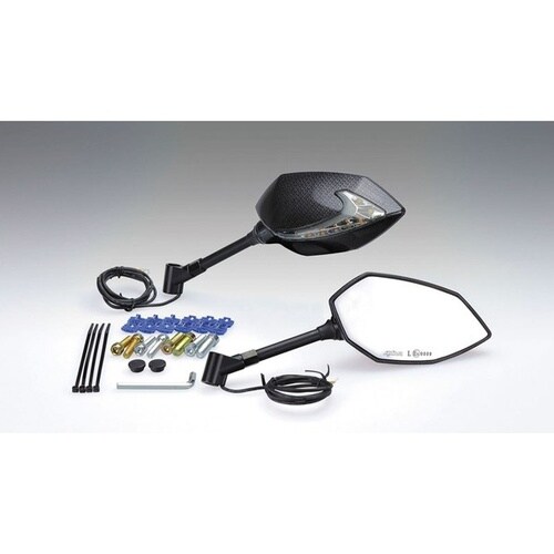 TECH07 シャフトタイプミラー&LED ウイン