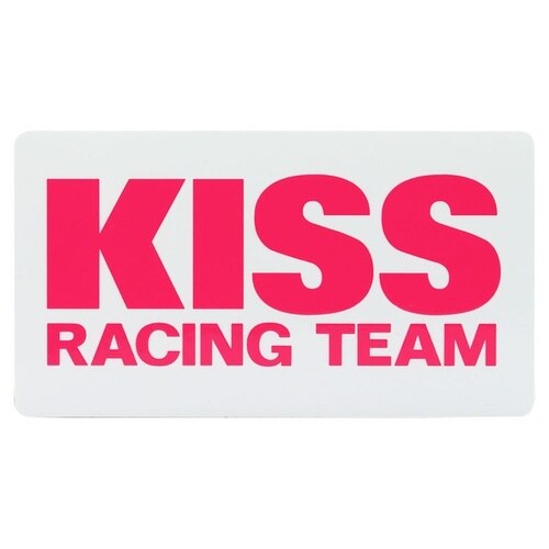 KISS Racing チームステッカー:白ベース
