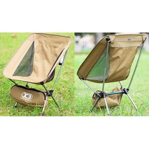 アウトドアチェア カーキ