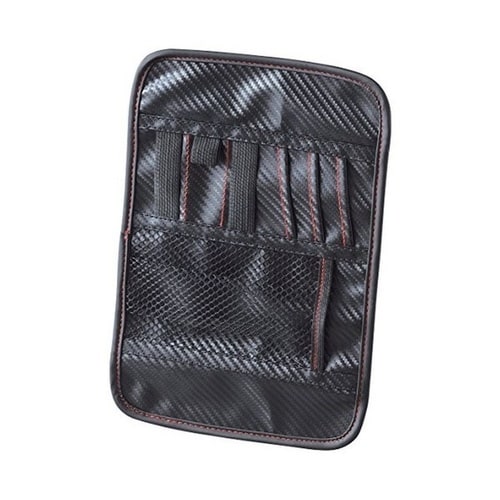 サンバイザーポケット カーボン柄 ブラック