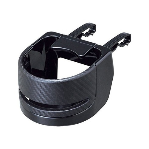 ドリンクホルダー カーボン柄 ブラック