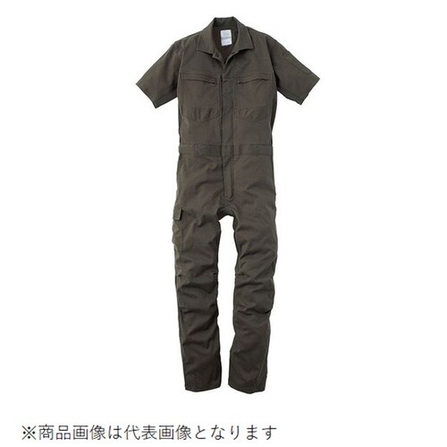 ダブルメッシュ・ストレッチ半袖ツナギ OD Sサイ