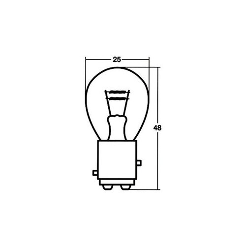 ダブル球 12V27/8W アンバー色 /入数:1