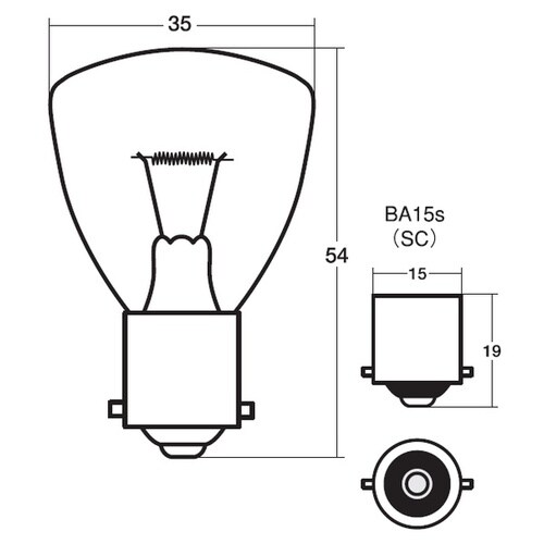 つばなしシングル球 12V35W /入数:1箱(1