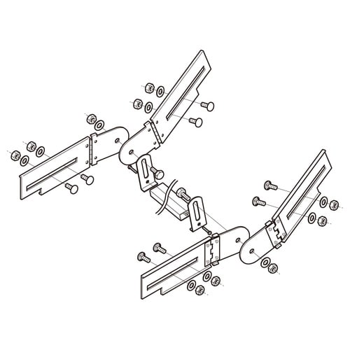 子桁付・上下左右自在継ぎ金具10ARB3