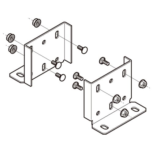 垂直ラック支持金具12RU1R