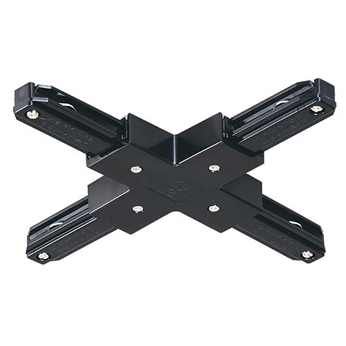 ライティングダクト 十字形ジョインター 黒