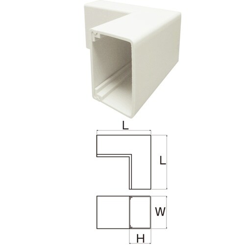 樹脂製ケーブル配線保護カバーNダクト内曲 ベージュ