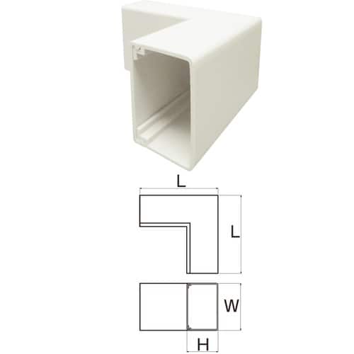 樹脂製ケーブル配線保護カバーNダクト内曲 ベージュ