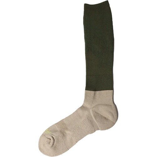 高機能靴下PESCALLY ベージュ×オリーブ