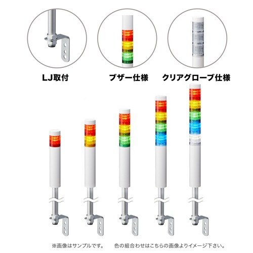 積層信号灯Φ40 LR4−2M2WJBW−RB