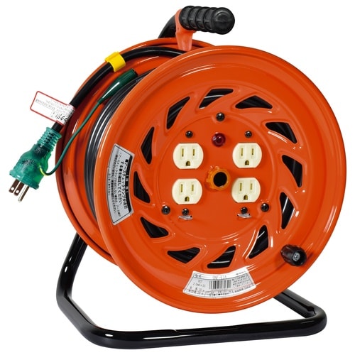 電工ドラム100Vアースチェックアース付30m