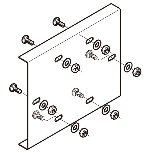 アルミダクト直線継ぎ金具ADSG100