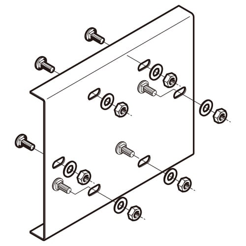 アルミダクト直線継ぎ金具ADSG150
